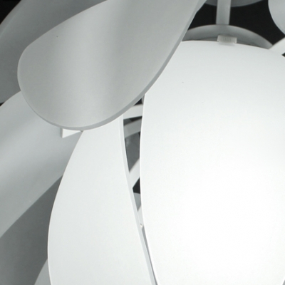 Designer Pendant Lighting with White Leaves Covering Shade