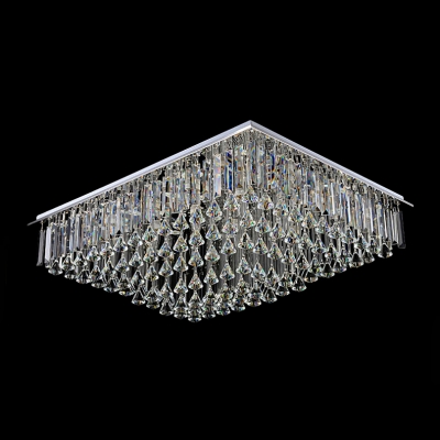 Hanging Glittering Crystal Prisms and Droplets Rectangular 11.8