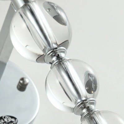 Sleek Sophisticated Wall Sconce Features Black Paper Shade and String of Crystal Balls
