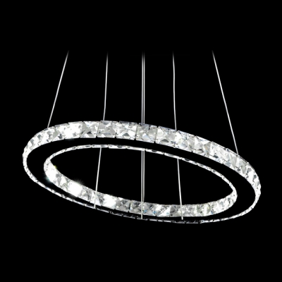 Sparkling Crystal Beads Embedded Rings Dinning Rooom Pendant Lighting