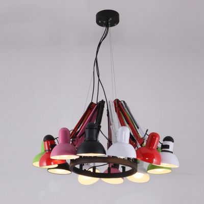 Streching Arms Colorful 12-light Spider by Designer Lighting