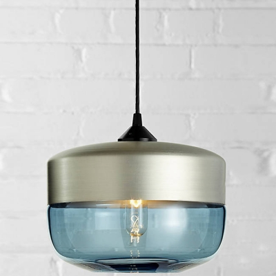 Tank Shade Champagne Socket Industrial Colored Pendant Light