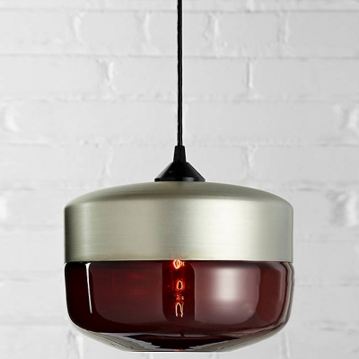 Tank Shade Champagne Socket Industrial Colored Pendant Light