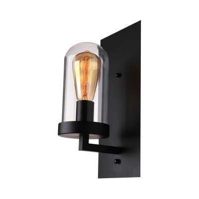 Cylinder Shade 1 Light Wall Sconce in Black 14