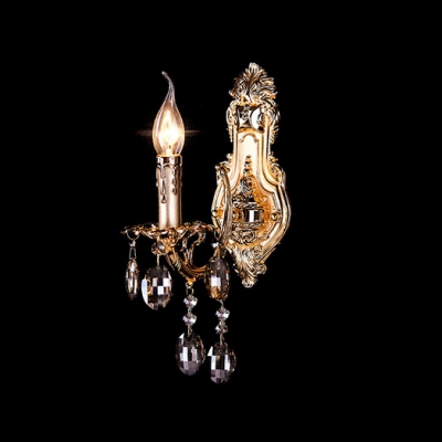 

15'' High Glamourous Shimmering Ornate Gilded Single Light Fixture, HL359233