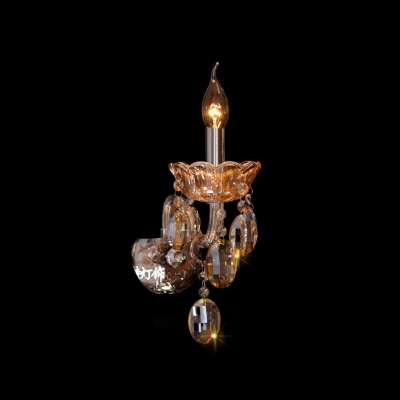 Beautiful Hand-cut Crystal Embraces Delightful Two Light Wall Sconce