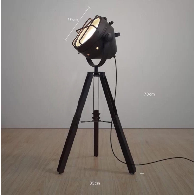 Elegant Tripod Black LED Floor Lamp