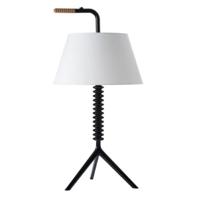 Black/White Classic Design Table Lamp with Fabric Shade