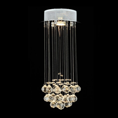 Crystal Shower Chandelier Suspended Cluster of Stunning Crystal Balls