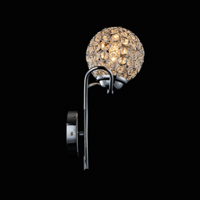 Dazzling Crystal and Chrome Make Wall Sconce Brilliant Addition to Your Home.