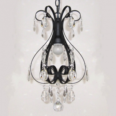 Elegant and Classic Inspirations Create Wonderful Wrought Iron and Crystal Chandelier