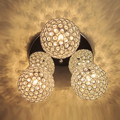 Elegant and Romantic 3-Light Crystal Beaded Balls 13.7