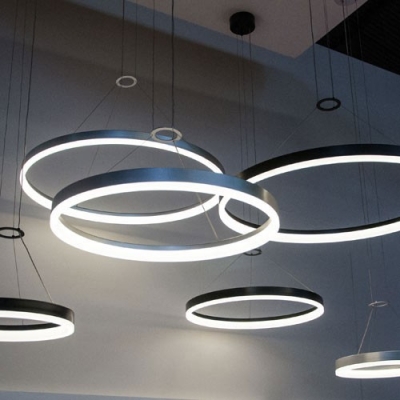 LED Ring White Pendant Lighting Perfect for Dinning Room