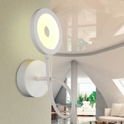 One-light Modern White-colored LED Wall Light