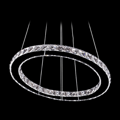 Sparkling Crystal Beads Embedded Rings Dinning Rooom Pendant Lighting