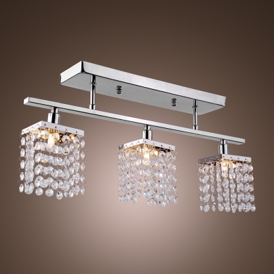 

Spectacular Polished Chrome Island Chandelier Offers Fabulous Strands of Clear Crystal, HL363018