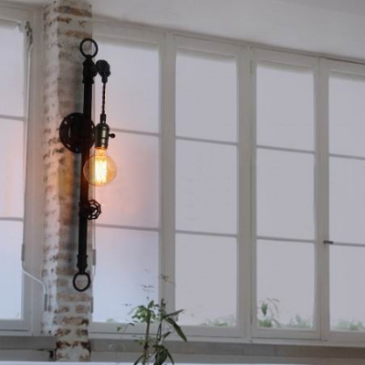 24'' H Pipe Hanging LED Wall Sconce