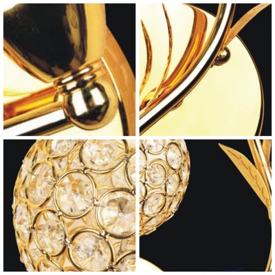 Add Spectacular Sparkle to Your Home with Luxury Gold Finish Crystal Wall Sconce