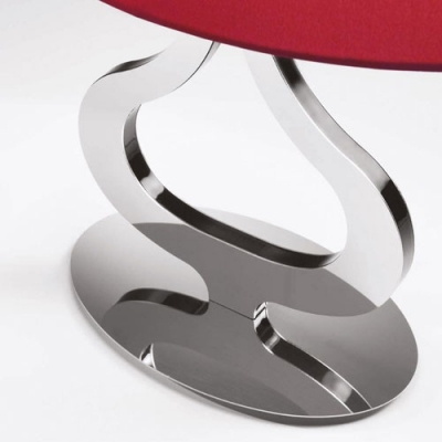 Elegant Fabric Shade and Chrome Finished Base Modern Designer Table Lights