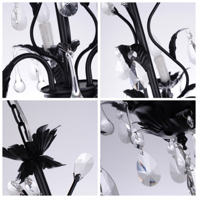 Enhance Look of  Traditional Living Space with Black Finish Crystal Chandelier