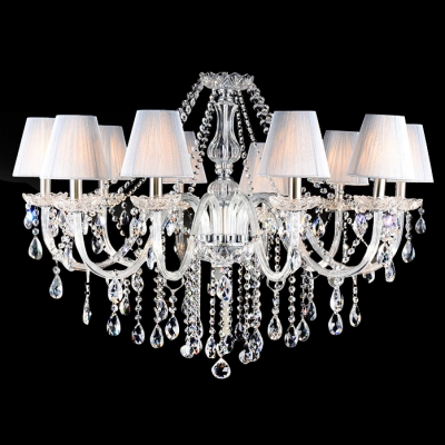 Exquisite 8-Light Plentiful Crystal Strands and Drops Waterfall Luxurious Chandelier Light