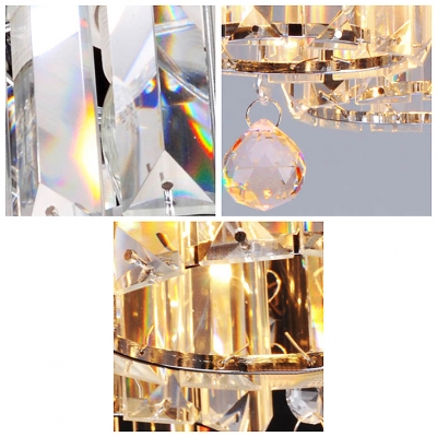 Lavish and Glamorous Semi Flush Ceiling Light Offers Welcomed Addition with Beautiful Square Crystals