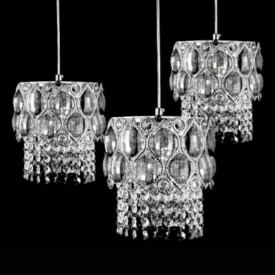 Luxurious Crystal Beads and Delicate Finish Detailing Add Charm to Multi-light Ceiling Light Fixture