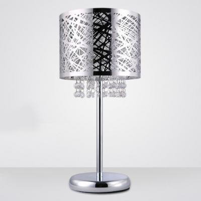 Stunning Chrome Finish Drum Shade And, Drum Shades For Table Lamps