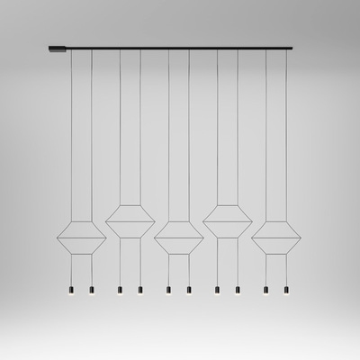 Unique Wire Long Pendant with 10 Lights
