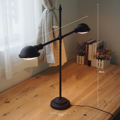 2 Light Bronze Desk Lamp Task Lighting 