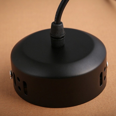 Ball Mini Industrial Black/White Socket Pendant Light