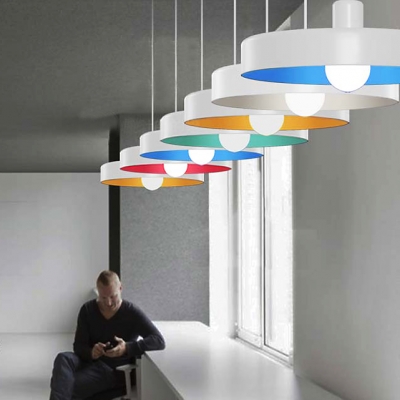 Colorful and Beautiful Rounded Disc Designer Pendant Lighting in 13.7”Wide