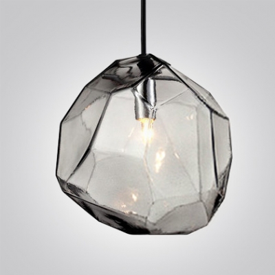 Crystal Ice Cube In Blue Orange Grey Novel Pendant Light