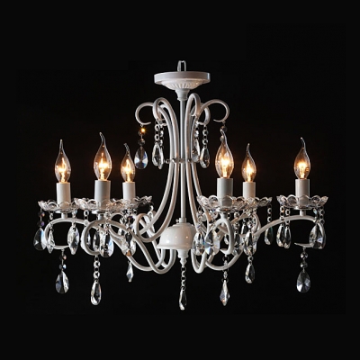 

Elegance Clear Crystal Chains and Droplets 27.5" Wide White Crystal Chandelier