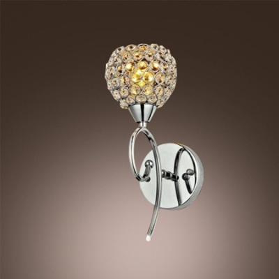 Flank Bathroom Mirror or Deck the Halls with Shining Crystal Wall Sconce.
