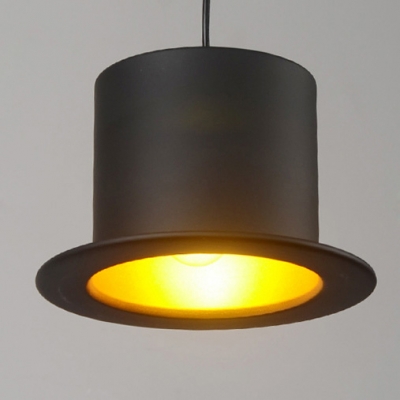 Lovely And BeautifulHat Shaped Designer Pendant Lighting 11.8”Wide Black