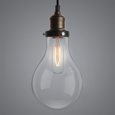 Edison 6 Light LED Pendant Light in Bronze