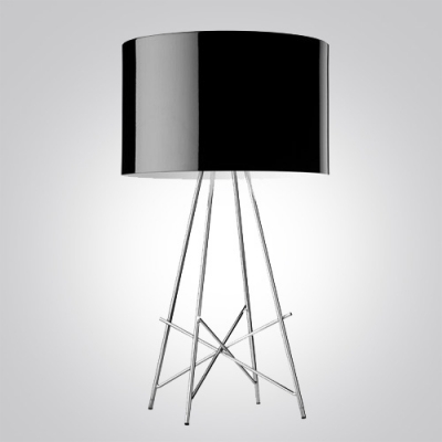 Aluminum Drum Shade 14.1”Wide Designer Table Lamp