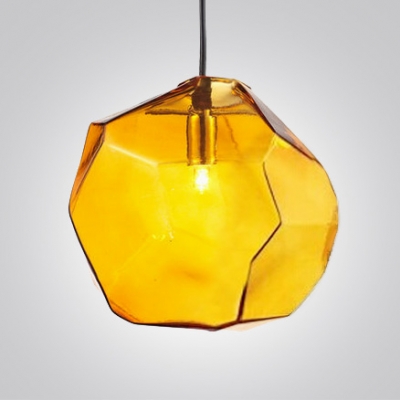 Crystal Ice Cube in Blue/Orange/Grey Novel Pendant Light