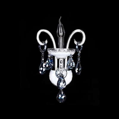 Distinguished Design Add Charm to Sparkling Single Light Crystal Wall Sconce