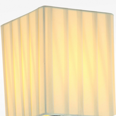 Glamorous Two-light Wall Sconce Completed with Polished Chrome Finish and Beige Fabric Square Shade