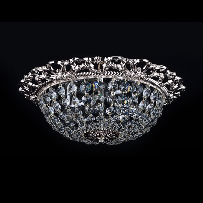 Jeweled Crystal Beaded Basket 2-Light 11