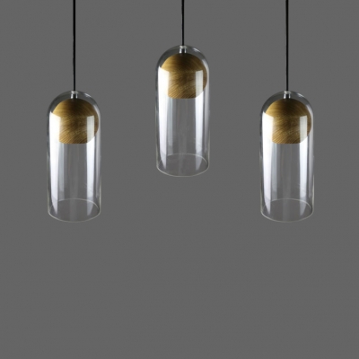 Long Shape Clear Glass Mini Pendant Light