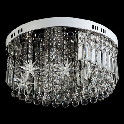Sparkling Stars and Moon Whimsical Style Flush Mount Accented by Brilliant Crystals
