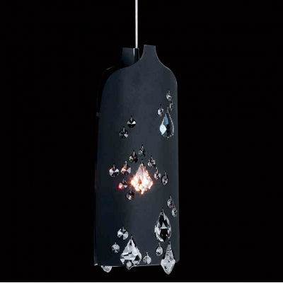 8.6”Wide/17.7”High Brilliant Design Pendant Light with Crystal Accent