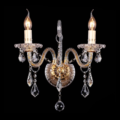 Beautiful Vase Design Crystal Wall Light Fixture Offers an Elegance Embelishment