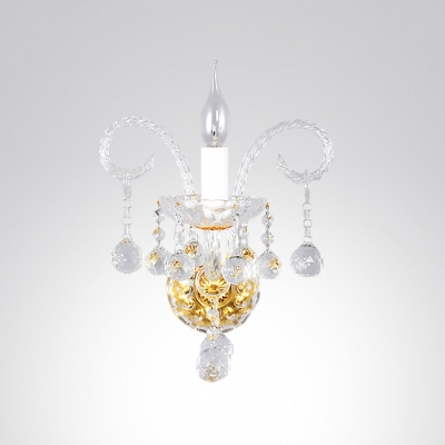 Beautiful Vase Design Crystal Wall Light Fixture Offers an Elegance Embellishment