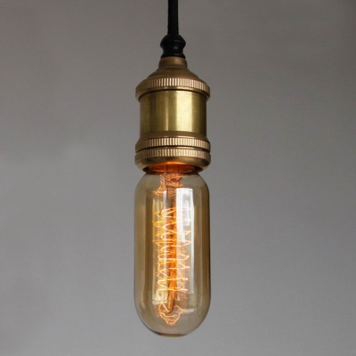 Bare Bulb LED Mini Pendant Light Edison Bulb Socket with Single Light