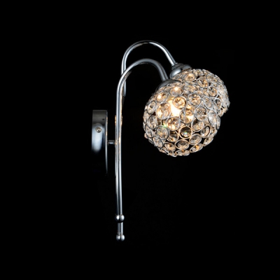 Contemporary Globe Design Add Charm to Stunning Crystal Two Light Wall Sconce