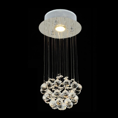 Crystal Shower Chandelier Suspended Cluster of Stunning Crystal Balls